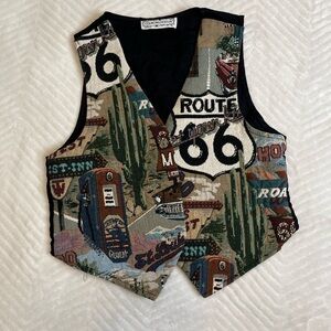 Vintage Route 66 Tapestry Vest